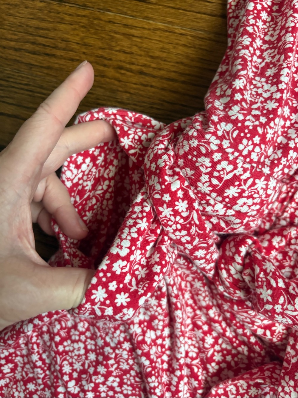 LOFT Red Floral Sleeveless Romper Large Petite - Picture 6 of 6